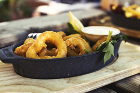 Stock Image: delicious deep fried Calamari Rings