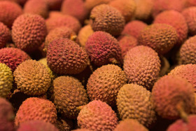 Stock Image: delicious lychees