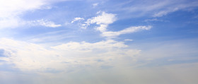 Stock Image: dense white clouds on blue sky - sky replacement