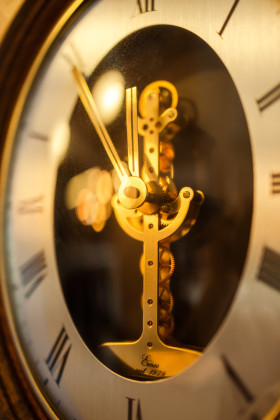 Stock Image: Dial of an old clock