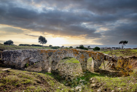 Stock Image: Dilapidated bridge in Spain