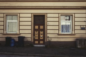 Stock Image: dirty house front in a german city in nrw