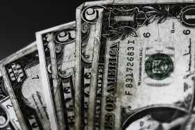 Stock Image: dollar bank notes in a hand