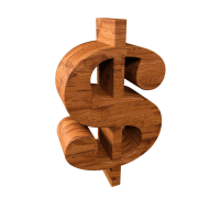 Stock Image: dollar sign wood transparent PNG