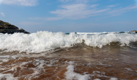 Stock Image: Donostia-San Sebastian Wave on the Beach