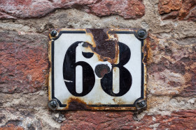 Stock Image: door number 68