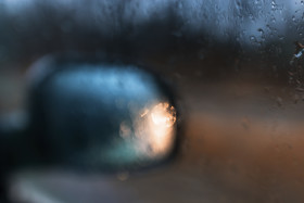 Stock Image: driving in the rain