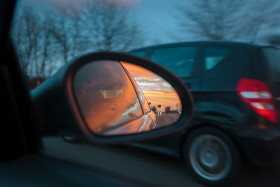 Stock Image: Driving on the autobahn in Germany