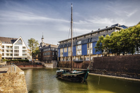 Stock Image: dusseldorf old harbor