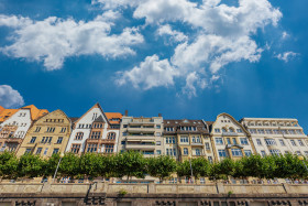 Stock Image: Düsseldorf old town houses