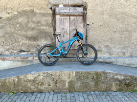 Stock Image: E-Bike on Wall