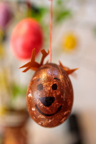 Stock Image: Easter egg with Easter bunny face