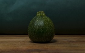 Stock Image: Eight ball Squash or Zucchini or Round Courgette