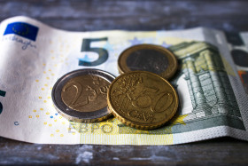 Stock Image: Eight euros fifty