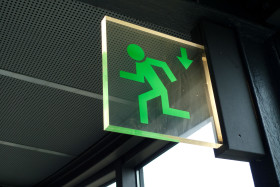 Stock Image: emergency exit sign