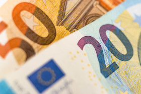 Stock Image: euro currency background