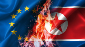 Stock Image: europe vs north korea