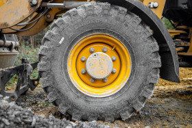 Stock Image: Excavator tires