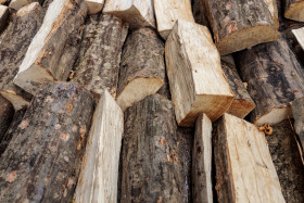 Stock Image: Firewood stack