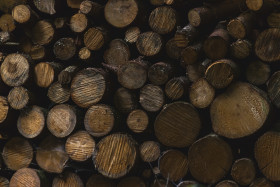 Stock Image: firewood storage