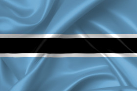 Stock Image: flag of botswana