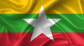 Stock Image: Flag of Burma (Myanmar)