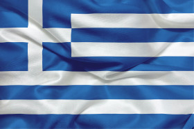 Stock Image: flag of greece silk banner