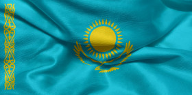 Stock Image: Flag of Kazakhstan