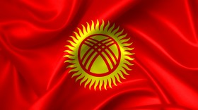 Stock Image: flag of kirghizia