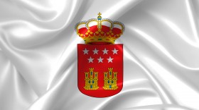 Stock Image: Flag of madrid, escudo de la comunidad de madrid