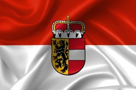Stock Image: flag of salzburg country symbol illustration
