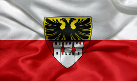 Stock Image: Flag of the city of Duisburg