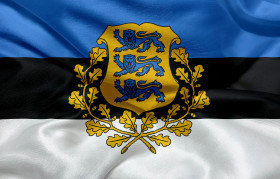 Stock Image: Flag of the President of Estonia