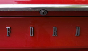 Stock Image: ford consul logo red