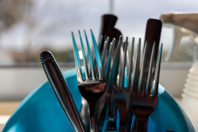 Stock Image: Forks in the kitchen