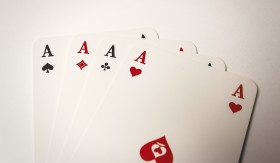Stock Image: four aces card game
