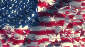 Stock Image: fragmented usa flag