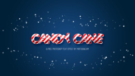 Stock Image: Free Candy Cane Photoshop Text Effect