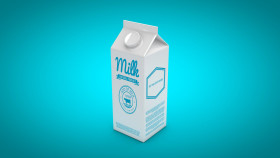 Stock Image: Free Milk Carton Mockup - PSD Photoshop