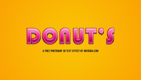 Stock Image: Free Photoshop Candy Donut Text Effect