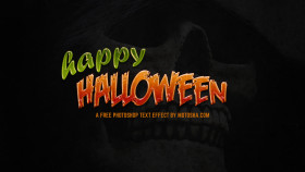 Stock Image: Free Photoshop Halloween Text Effect