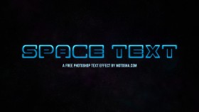 Stock Image: Free Photoshop SciFi Space Text Effect