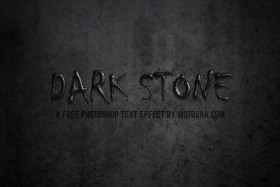 Stock Image: Free Photoshop Text Effect: Dark Stone