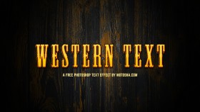 Stock Image: Free Photoshop Western Text Effect