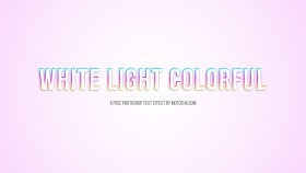 Stock Image: Free Photoshop White Light Colorful Text Effect