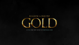 Stock Image: Free Realistic Gold Text Effect for Photoshop
