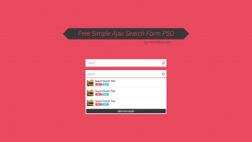 Stock Image: Free Simple Ajax Search Form PSD