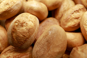 Stock Image: Fresh bread rolls in the bakery