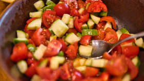 Stock Image: Fresh Tomato-cucumber-salad