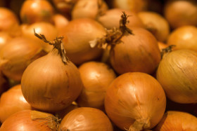 Stock Image: Fresh whole onions